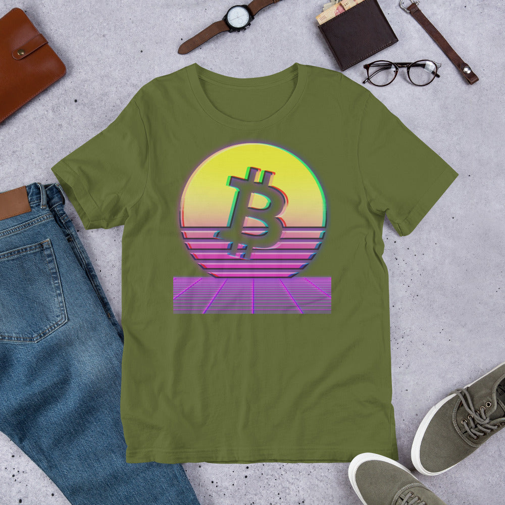 Bitcoin Sun Aesthetic Short-Sleeve Unisex T-Shirt - Proud Libertarian - Libertarian Frontier