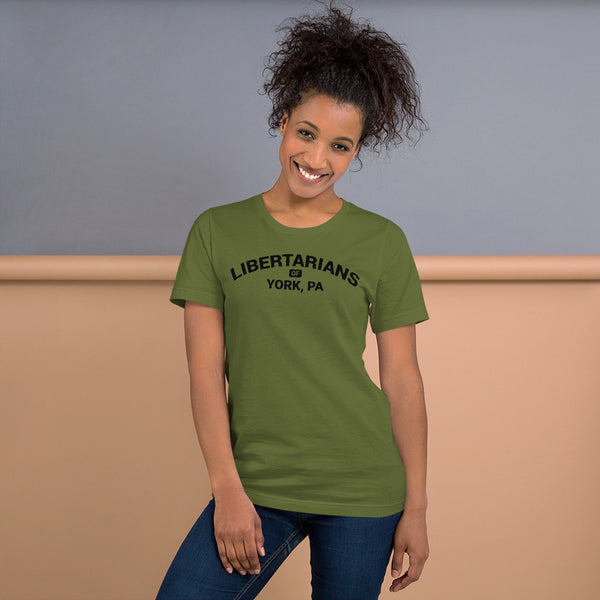 Libertarians of York PA Short-Sleeve Unisex T-Shirt - Proud Libertarian - Libertarian Party of Pennsylvania - York