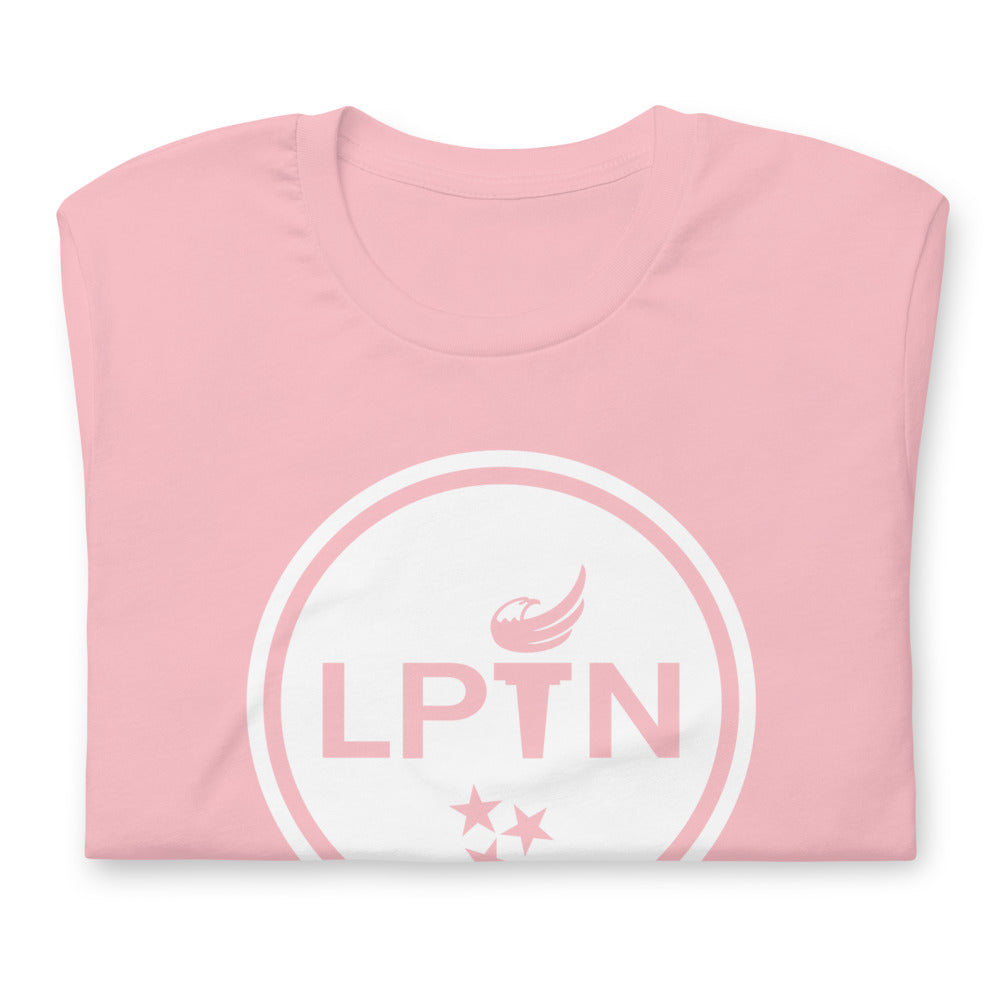 LPTN Logo (White) Short-sleeve unisex t-shirt - Proud Libertarian - Libertarian Party of Tennessee