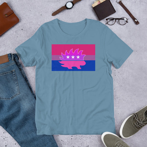 Libertarian Porcupine - LGBTQ - Bisexual Unisex t-shirt - Proud Libertarian - Logik Reks