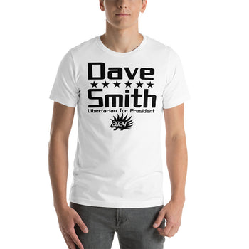 Dave Smith for President 2024 Short-Sleeve Unisex T-Shirt - Proud Libertarian - Libertarian Frontier