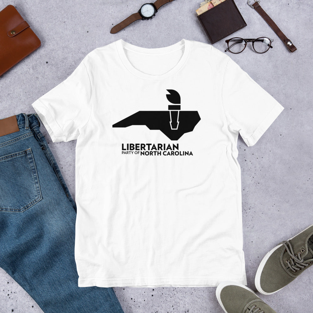 LPNC Unisex t-shirt - Proud Libertarian - Libertarian Party of North Carolina