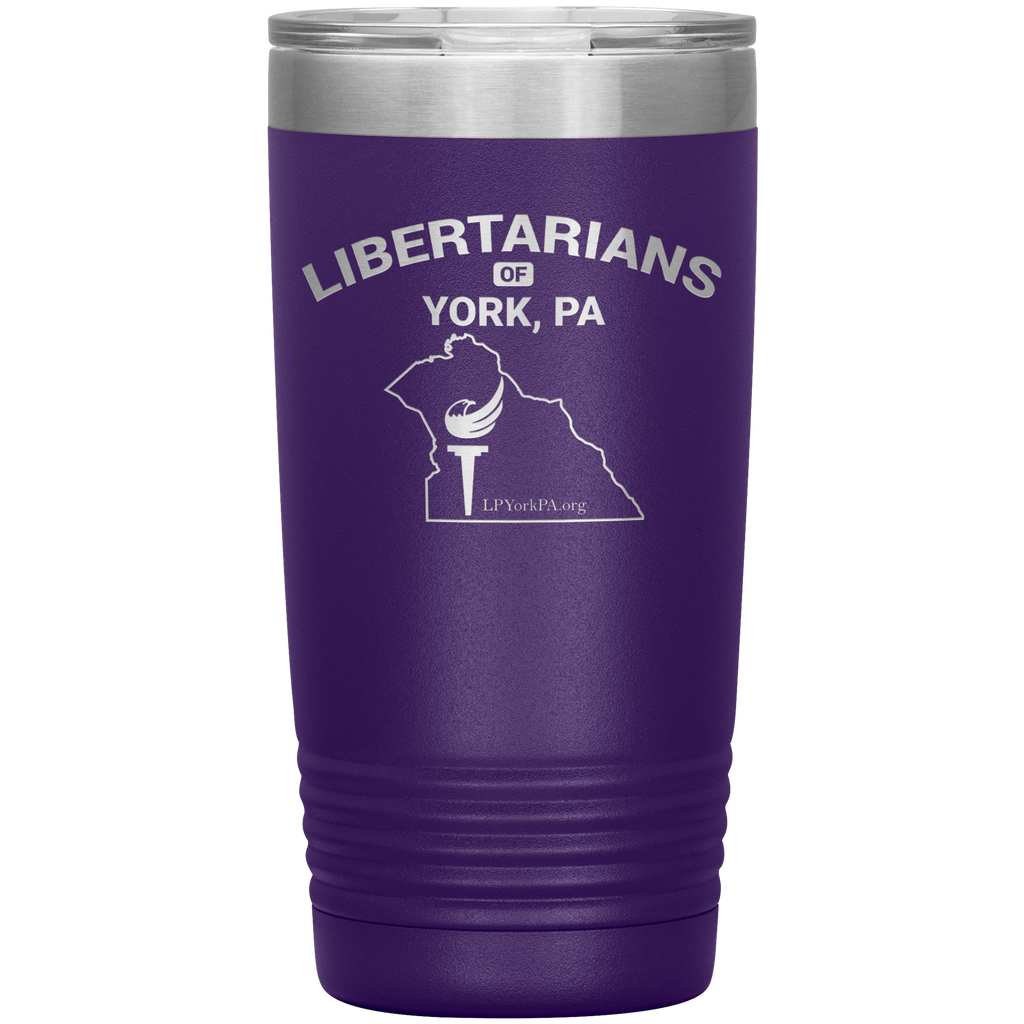 Libertarians of York PA Vaccuum Travel Mug - Proud Libertarian - Libertarian Party of Pennsylvania - York