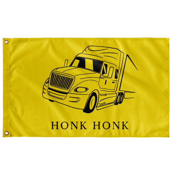 Honk Honk Trucker Protest (don't Tread) Single-Sided Flag - Proud Libertarian - Owluntaryist