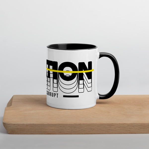 Taxation Funds the Corrupt Mug with Color Inside - Proud Libertarian - Proud Libertarian