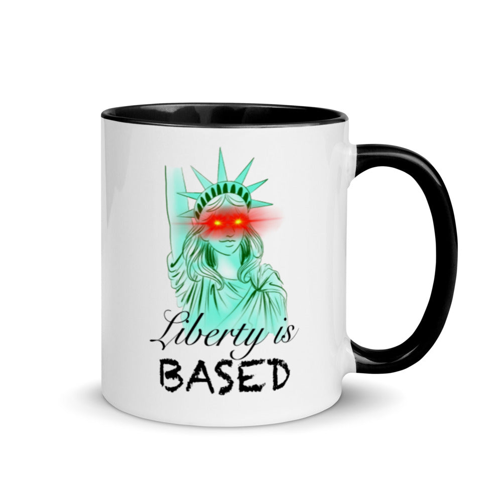 Liberty is Based Mug with Color Inside - Proud Libertarian - Proud Libertarian