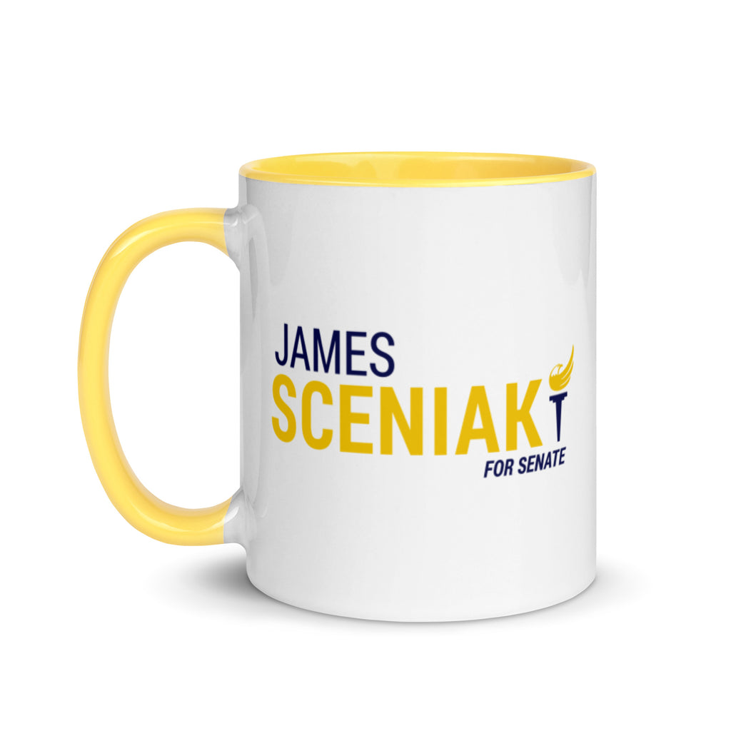 Sceniak for Senate Mug with Color Inside - Proud Libertarian - Sceniak for Senate