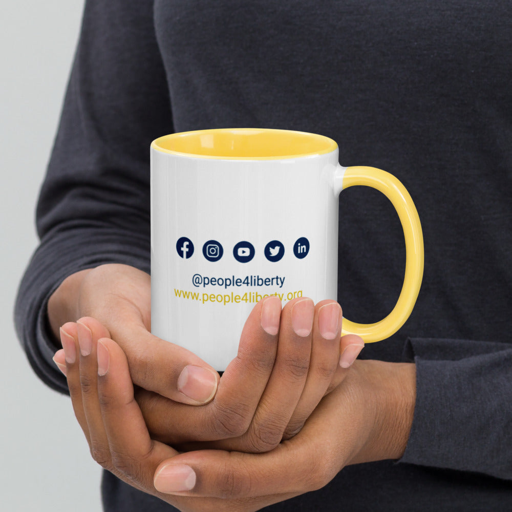 Freedom (F-Word) Mug with Color Inside - Proud Libertarian - People for Liberty