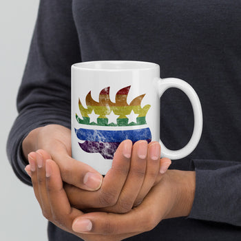 LGBTQ Porcupine White glossy mug - Proud Libertarian - Proud Libertarian