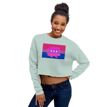 Libertarian Porcupine - LGBTQ - Bisexual Crop Sweatshirt - Proud Libertarian - Logik Reks