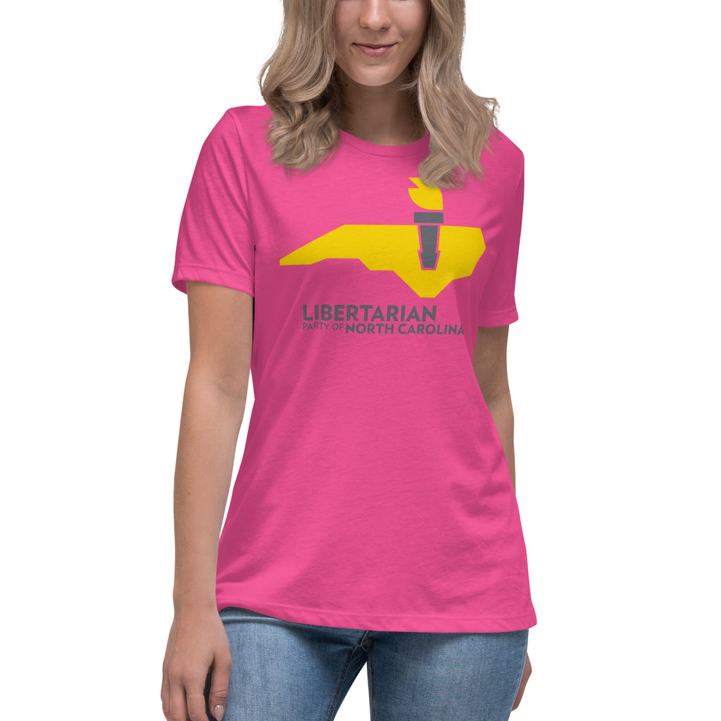 LPNC Women's Relaxed T-Shirt - Proud Libertarian - Libertarian Party of North Carolina