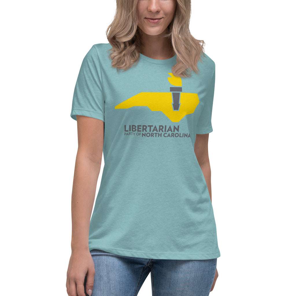 LPNC Women's Relaxed T-Shirt - Proud Libertarian - Libertarian Party of North Carolina