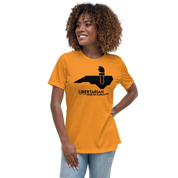 LPNC Women's Relaxed T-Shirt - Proud Libertarian - Libertarian Party of North Carolina