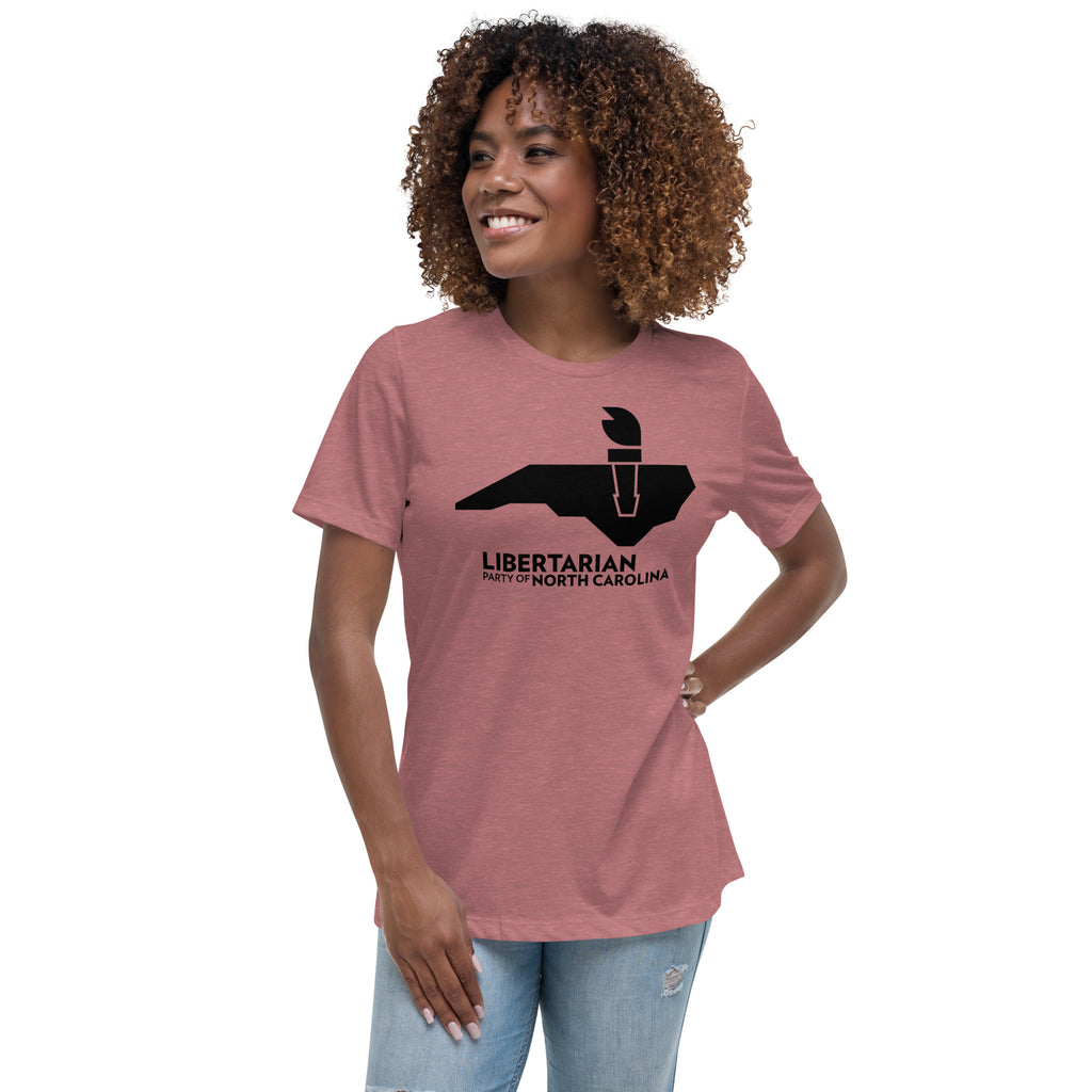 LPNC Women's Relaxed T-Shirt - Proud Libertarian - Libertarian Party of North Carolina