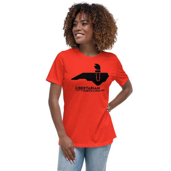 LPNC Women's Relaxed T-Shirt - Proud Libertarian - Libertarian Party of North Carolina