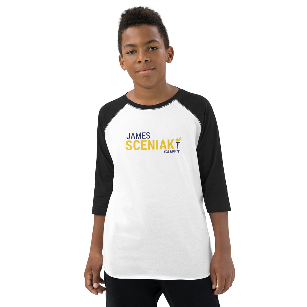 Sceniak for Senate Youth baseball shirt - Proud Libertarian - Sceniak for Senate