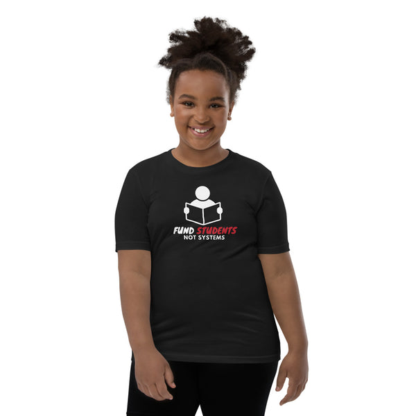 Fund Students not Systems Youth Short Sleeve T-Shirt - Proud Libertarian - The Brian Nichols Show